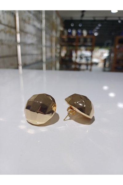 Çelik Kararmaz Rose Gold Disko Topu Model Küpe