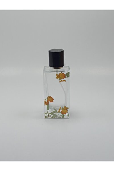 ANADOLU PARFÜM Boş CAM Parfüm Şişesi Tekrar Dolum 50 ml Çiçek Desenli