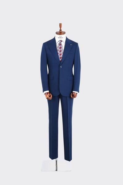 Kadir Büyükkaya Kırlangıç Yaka İki Düğmeli Erkek Takım Elbise-KAX1360S