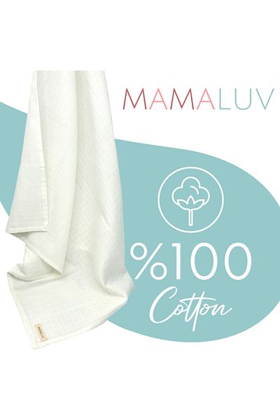Mamaluv Musselin-Wickeltuch für Neugeborene, 100 % Baumwolle, handgemachtes Baby-Wickeltuch, weiches und sanftes Wickeltuch