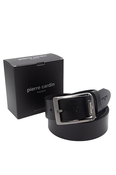 Pierre Cardin حزام جلد أسود للرجال - PC-3100HS9