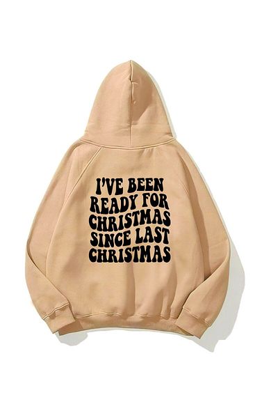 The Champ Clothing Μπεζ φούτερ Unisex - Hooded and Text Printed