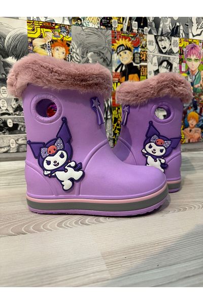 MECH BUTİK Μποτάκια βροχής Kuromi Eva Lilac Color