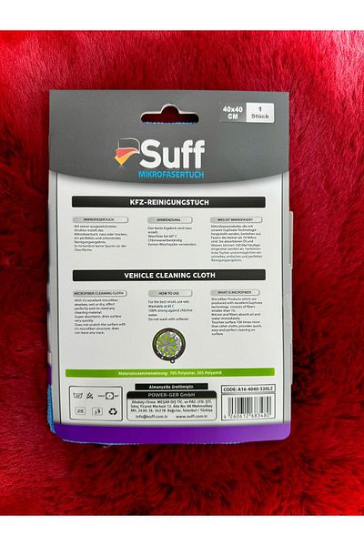 Suff Schneeglöckhen Kardelen Microfiber Auto Cleaning Cloth (40X40) 1 Piece