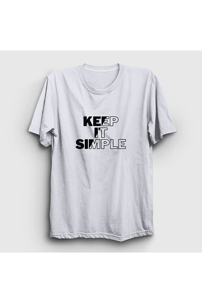 Presmono Μπλουζάκι Unisex Λευκό Keep It Simple 509953 ττ