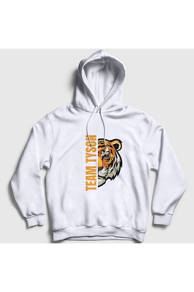 Presmono Unisex White Tiger Boxing Team Mike Tyson Φούτερ με κουκούλα 514699 ττ