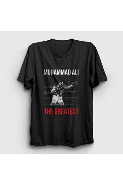 Presmono Unisex Siyah Great Boxing Boks Muhammad Muhammed Ali T-Shirt 509133tt