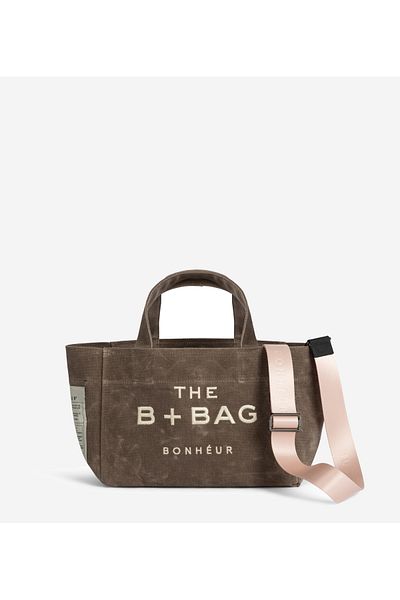 Bonheur Canvas Chocolate Malt Small Tote Bag