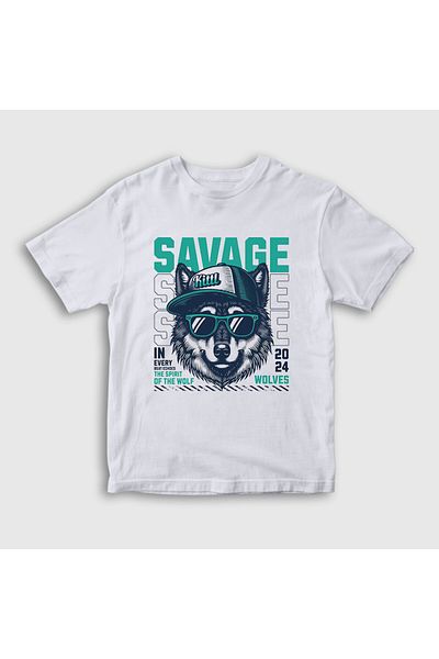 Presmono Copii unisex - Tricou Lup Alb, Spirit Of The Wolf 514479 tt