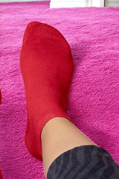 Blue Style Set of 6 Bamboo Red Women's Booties Socks