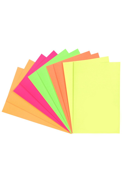 Kika Fon Kartonu Neon Fosforlu 50x70 160 gr Karışık Renk 50 Adet