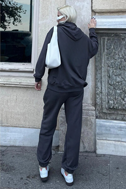 CMZ COLLECTİON Kadın Oversize Esnek Geniş Mevsimlik Eşofman Takımı