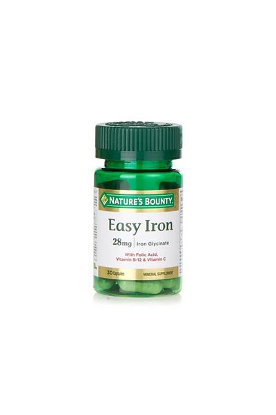 Nature's Bounty Easy Iron, 28mg, 30 Capsules