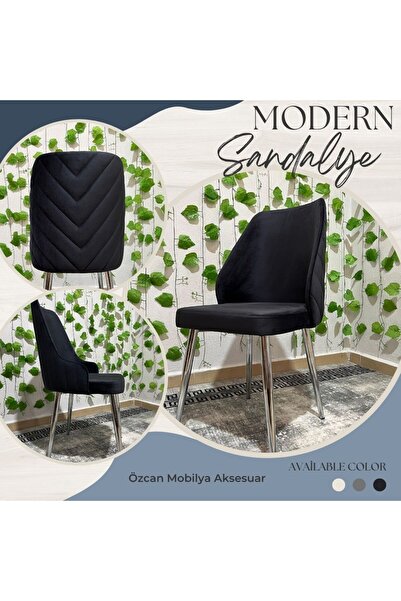 ÖZCAN METAL Vega - Krom Metal Ayak - Babyface Kumaş - Papel Sırt - Mutfak & S...