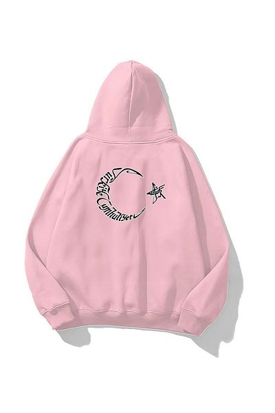 The Champ Clothing Φούτερ με κουκούλα Fleece Inside Kemal Atatürk με στάμπα ροζ Unisex με κουκούλα
