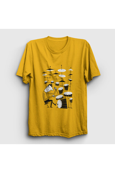 Presmono Žuti unisex bubnjevi poklon za bubnjare T-shirt - 507990tt