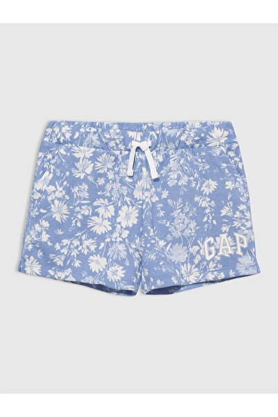 GAP Kız Çocuk Mavi Gap Logo Pull-On Şort