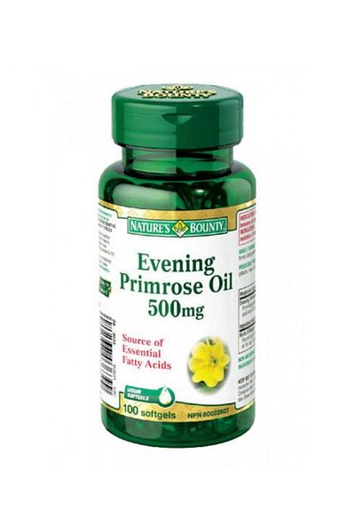 Nature's Bounty Evening Primrose Oil Herbal Supplement, 500mg, 100 Softgels
