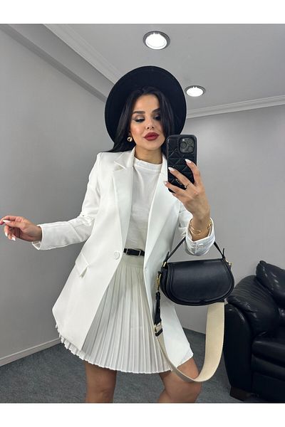 Bella Breeze Jachetă blazer cu un singur nasture pentru femei