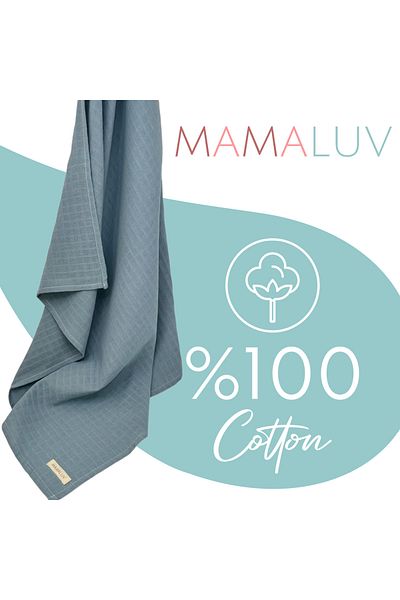 Mamaluv Musselin-Wickeltuch für Neugeborene, 100 % Baumwolle, handgemachtes Baby-Wickeltuch, weiches und sanftes Wickeltuch