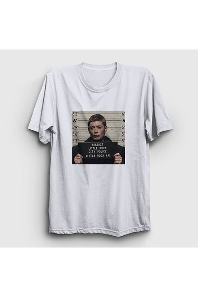 Presmono Μπλουζάκι Unisex Supernatural Dean Winchester Jail - Λευκό 507790 ττ