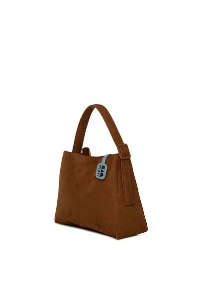 Bagmori Tan Women's Mini Belted Suede Bag m 000008570