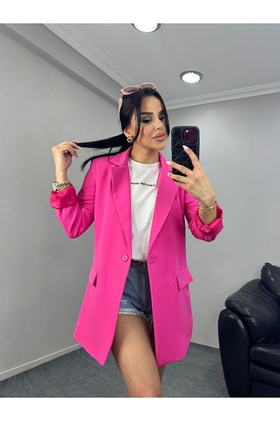 SUXİRCNHTMTS Blazer cu un singur buton pentru postură modernă