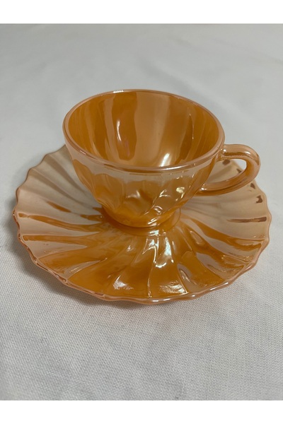 EliteCup Mexico Sarı Nostaljik Türk Kahve Fincanı 6 Kişilik