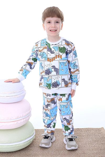 Süpermini Set de pijamale unisex pentru copii cu mânecă lungă Starry Pine Tree
