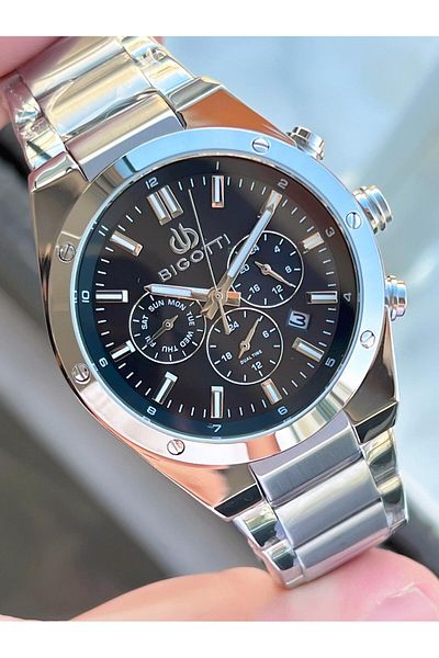 Bigotti Men's Watch Ebg.10511.2 - Case & Cord Detail, 5 Atm Waterproof, Steel Interior Function