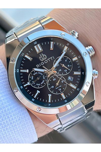 Bigotti Men's Watch Ebg.10511.2 - Case & Cord Detail, 5 Atm Waterproof, Steel Interior Function