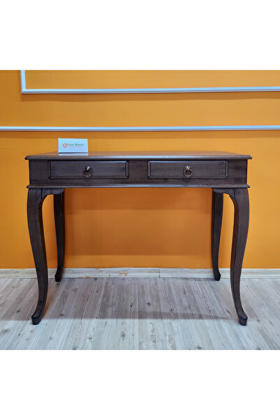 Evim Hizmet 120 Cm Çekmeceli Kahverengi Eskitme Dresuar Makyaj Masası