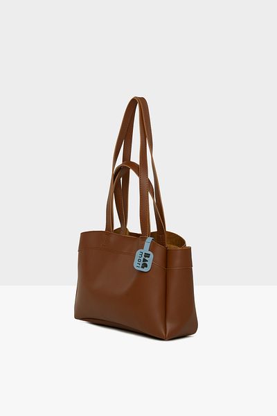 Bagmori Tan Women's Puppy Double Strap Bag m 000008572