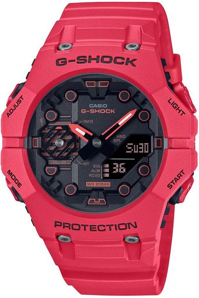 Casio ساعة يد رجالية جي شوك Ga-b001-4adr متصلة بالبلوتوث