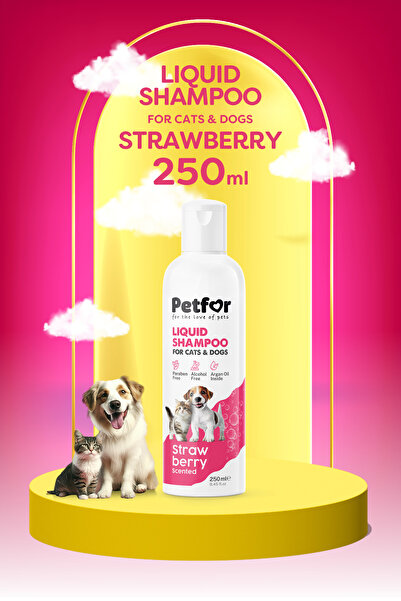 Petfor Kedi ve Köpekler için Çilekli Şampuan 250 ML