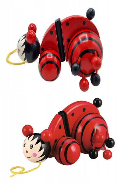 Hyd Wooden Disassemble Plug for Toy Animals - Car Ladybug