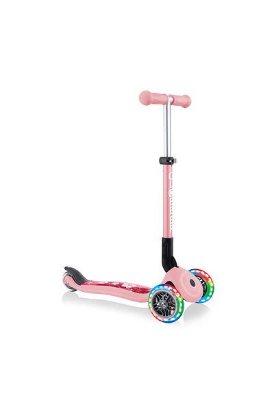 Globber Pastel Pink Junior Fantasy Foldable Lighted Scooter