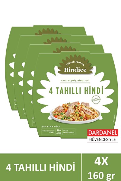Dardanel Hindice Aç Ye Hazır Yemek 4 Tahıllı Hindi 160 gr X4 Adet