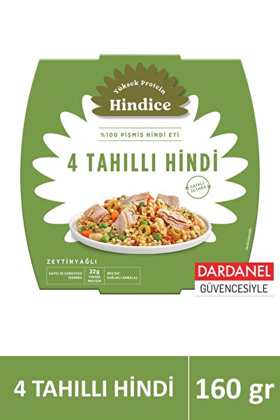 Dardanel Hindice Aç Ye Hazır Yemek 4 Tahıllı Hindi 160 gr