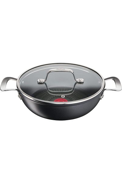 TEFAL G6 Unlimited 26 cm Shallow Cooking Pot - Glass Lid