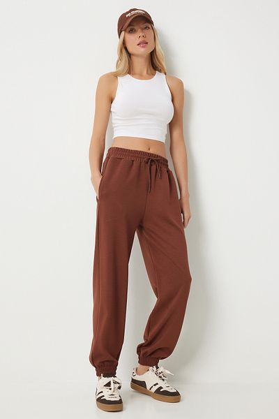 Happiness İstanbul Καφέ Modal Blended Γυναικεία Φούτερ Jogger - EN00617