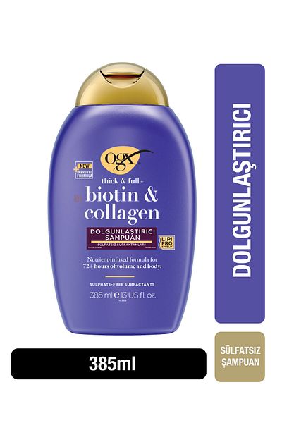 OGX Plumping Biotin & Collagen Sulfate-Free Shampoo 385 ml