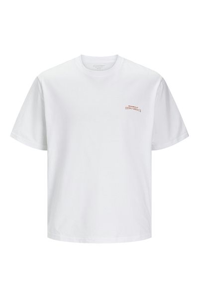 Jack & Jones Jorlucca Ecru Crew Neck T-Shirt - Ss Ciff 12276589