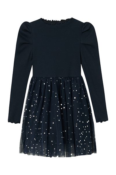 name ıt Nmfraya Navy Blue Ls Dress - 13236044