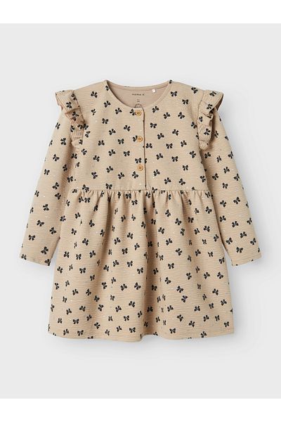 name ıt Nmfrdolly Beige Color Light Sweat Dress - Unb 13235986
