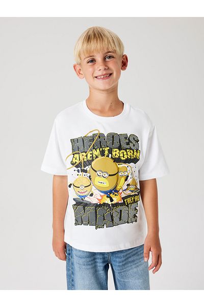 name ıt Nkmoby Minions Ss Nreg Top Box Sky Ecru 13236297