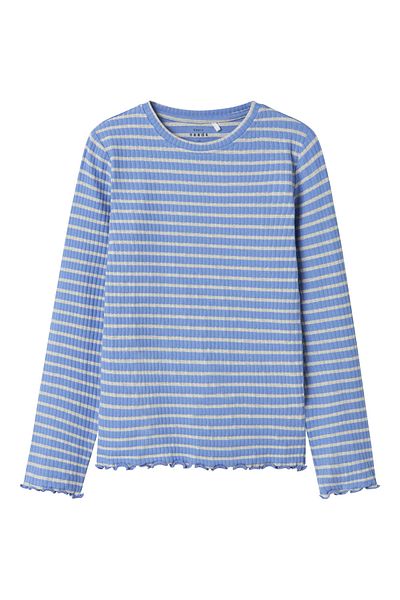 name ıt Nkfvemma Blue Glitter Slim Top - 13235162