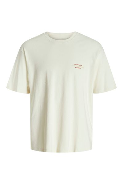 Jack & Jones Jorlucca Ecru Graphic T-Shirt - Ss C.N Ciff Ln 12276601