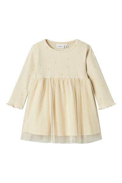 name ıt Nbfroyanna Beige Ls Dress - 13236118