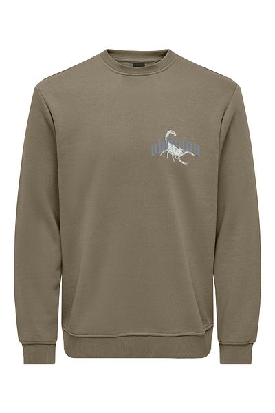 name ıt Only & Sons Brown Men's Sweatshirt 22032287